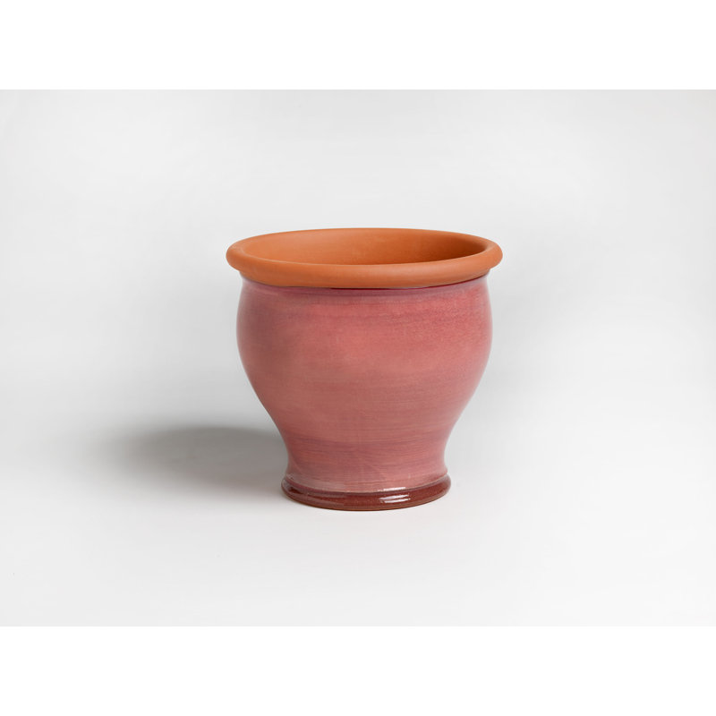 Bellied Planter  , 35" H x 41.5" W x 41.5" D, Pink/Orange