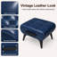Tabouret en cuir de haute qualité, équipé de poignées portables et de pieds en métal; Repose-pieds carré moderne et minimaliste avec espace de rangement caché, disponible en plusieurs couleurs, convenant au salon-132900153