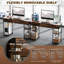 Steel Computer Desk with Built-In Electrical Outlet-1350932033-1350932032