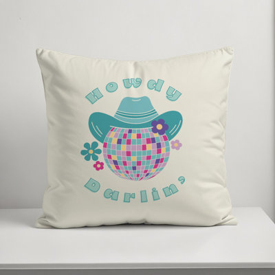 Howdy Darlin 18 x 18 Spun Poly Pillow