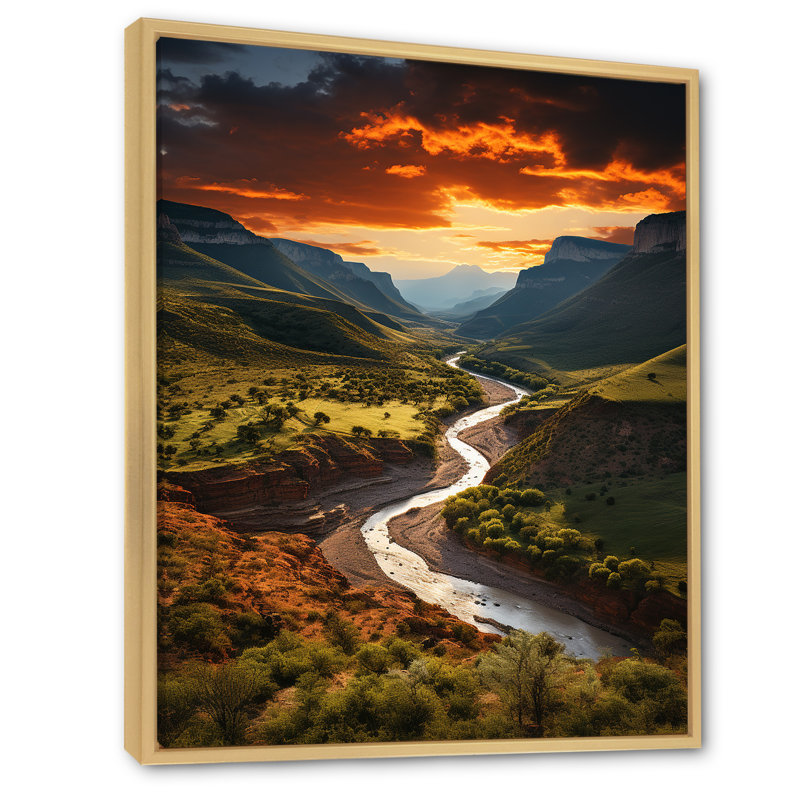 «Beilul Texas Sunset Ultra-Large Angle Landscape Ii», art mural Texas, H 32 po x l 24 po x P 1 po, Cadre flottant érable