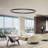 Stockham 1-Light Unique Geometric Chandelier Round Circle LED Kitchen Island Pendant-88581879-88581880
