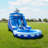 HeroKiddo 13 FT Dolphin Water Slide with Splash Pool for Kids and Adults (with Blower)