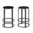 Solid Wood Counter Stool with Steel Frame-180802096