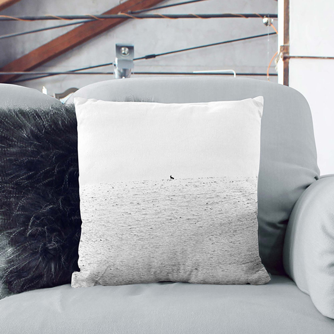 Hare at Wintertime Cushion with Filling