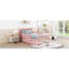 Lit simple en bois avec finition rose, garde-corps et plateforme de rangement fonctionnelle-1543766748-1543766751