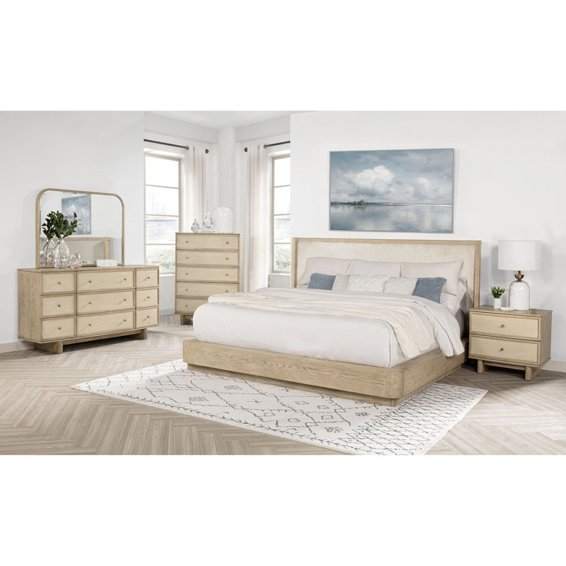 Commode 9 tiroirs Beige Oak