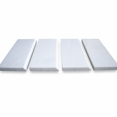 Thassos White Marble 12.01'' L x 4.53'' W Marble Chair Rail Tile Trim