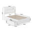Lit plateforme en bois massif Casandra avec pied de lit à panneau, tiroirs de rangement et chargeur USB-2137233493-2137233491