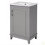 Petit meuble-lavabo moderne de 20 pouces avec lavabo en céramique - 20 * 14,5 * 33,3 pouces, rangement spacieux, 1 porte à fermeture en douceur-126202324