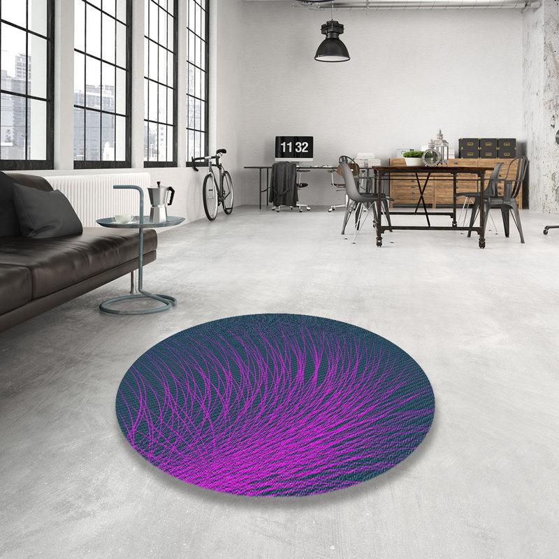 Geometric Indoor Rug, Round 6'