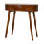 Console ovale en bois massif de châtaignier de 81 cm (32 po) avec tiroir