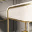 Tabouret de bar moderne moderne de 31 po, confortable, structure en acier doré, convient aux tabourets de 41 à 43 po avec structure et similicuir, élégant pour la décoration intérieure