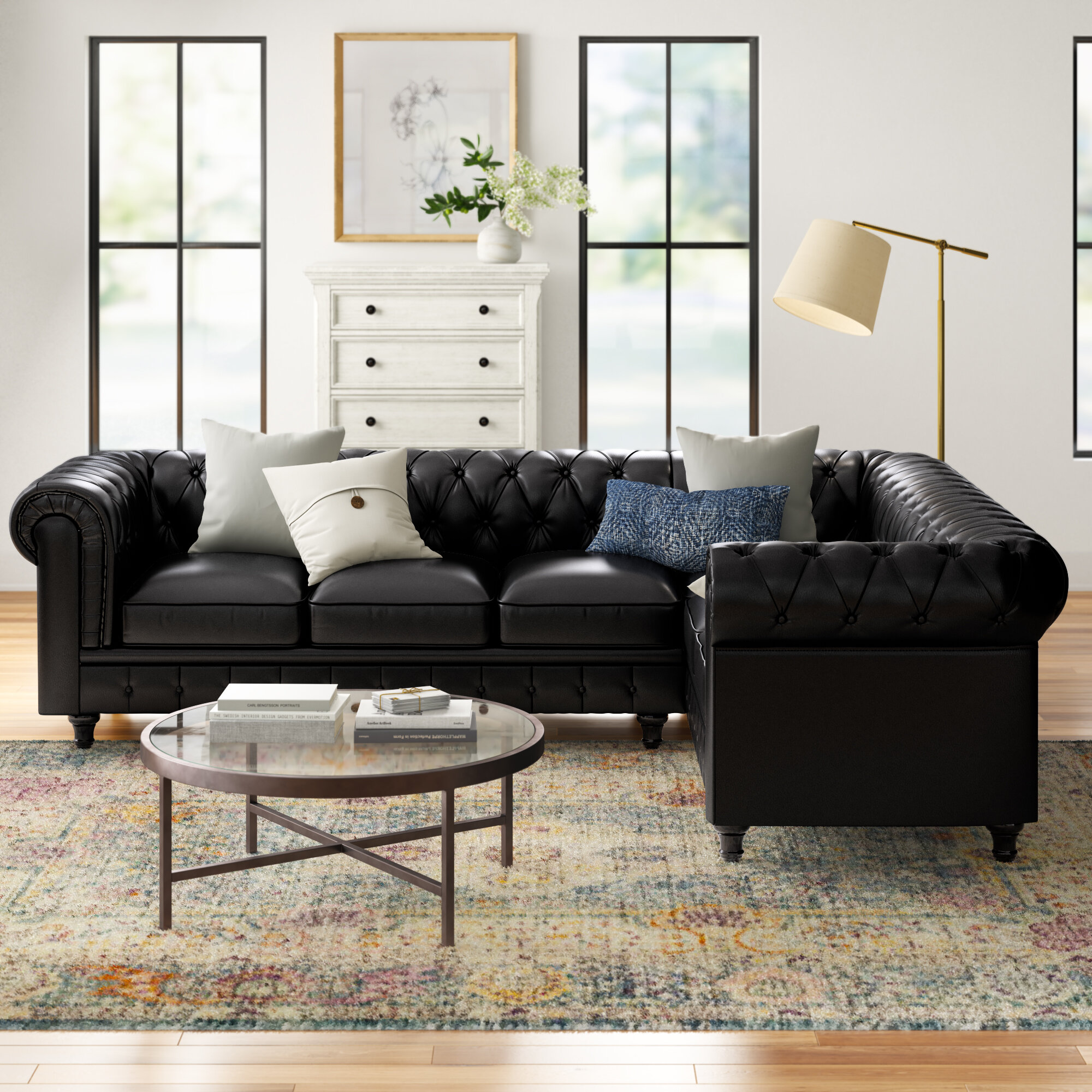 Wayfair grey on sale corner sofa