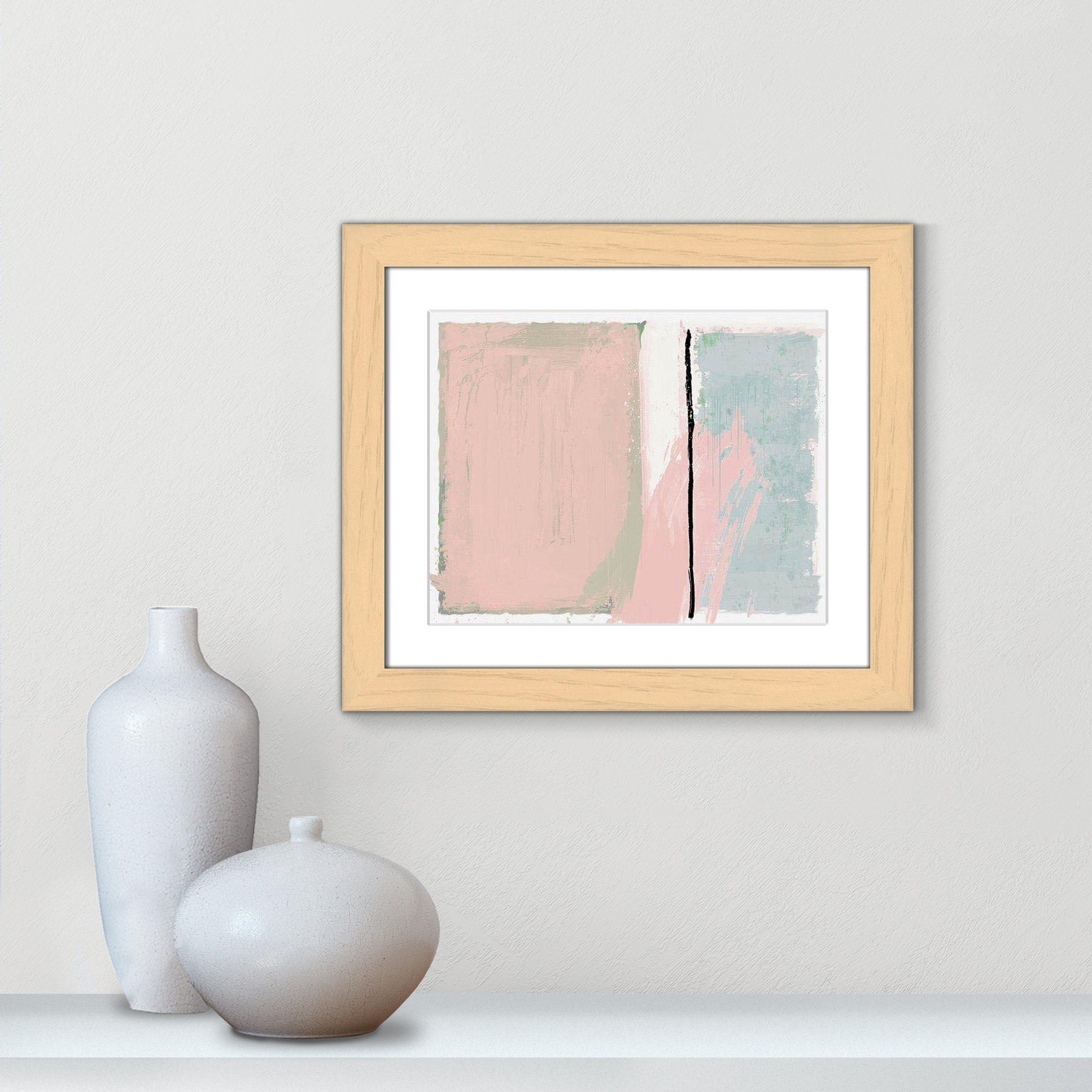 Pastel Opulance by Casa Fine Arts, Natural Cube Picture Framed, White, 17.5" H x 20.5" W x 1.25" D
