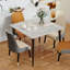 Fung Marble Top Metal Base Dining Table-1382712613