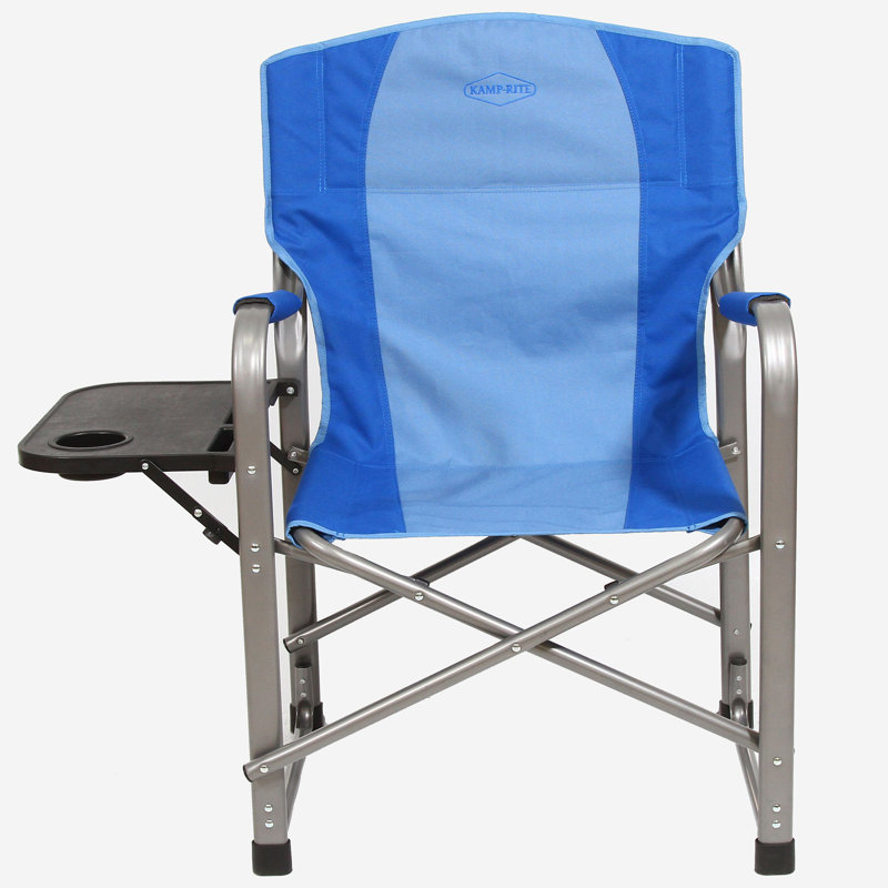 Chaise de camping portable pliante, Bleu / bleu pâle