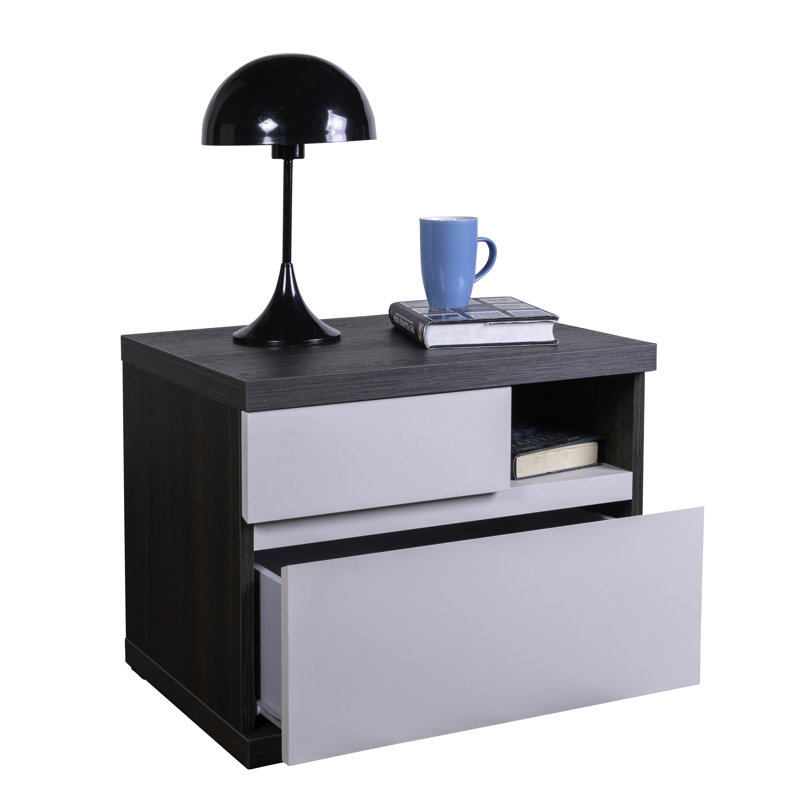 Columbia 60cm W Manufactured Wood Bedside Table