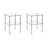2-Piece Clear Side Table, 2-Tier Space End Table