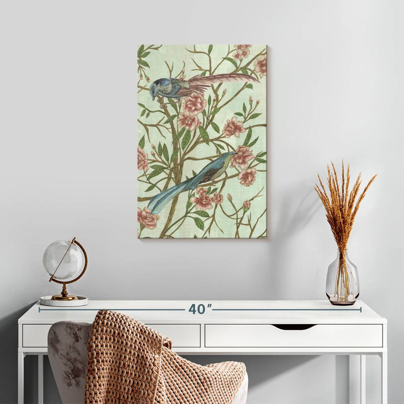 Brampt délicat chinoiserie IV, H 24 po x l 16 po