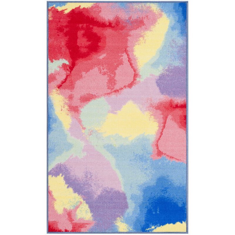 Darline Performance Machine Washable Abstract Rug, Rectangle 3'3" x 5'3"