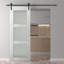 Porte de grange préfinie à panneaux en bois manufacturé Avon 3 Lite-93067813-93067818