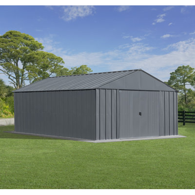 Classic Metal Shed, 12 X 17, Charcoal