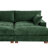 Oversized Upholstered Green Chenille Sleeper Sofa Bed Lounge sofa with Armrests & Throw Pillows-2021870856