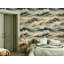 Adhésif mural bleu peler et coller Ocean Waves