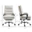 Fauteuil de bureau en microfibre à massage, fauteuil inclinable chauffant avec repose-pieds-132213390