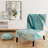 Silver Springs I Blue Green - Nautical & Coastal Upholstered Slipper Chair