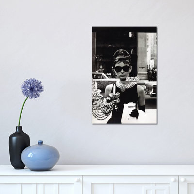 Audrey Hepburn As Seen Through Tiffany's Storefront Window by Radio Days - Print on Canvas