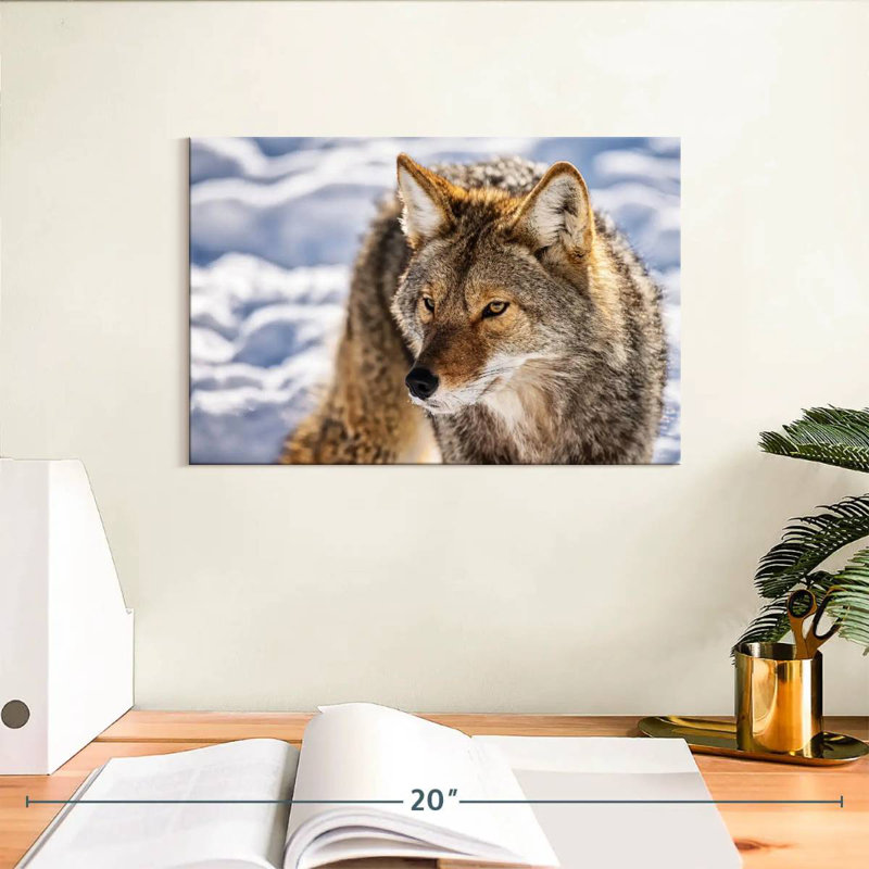 Hunting Wolf, 8" H x 12" W