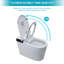 Toilette intelligente avec bidet intégré, ouverture et fermeture automatiques, siège chauffant allongé, capteur de pied encastré, affichage DEL, lavage à l'eau chaude, sécheuse, veilleuse