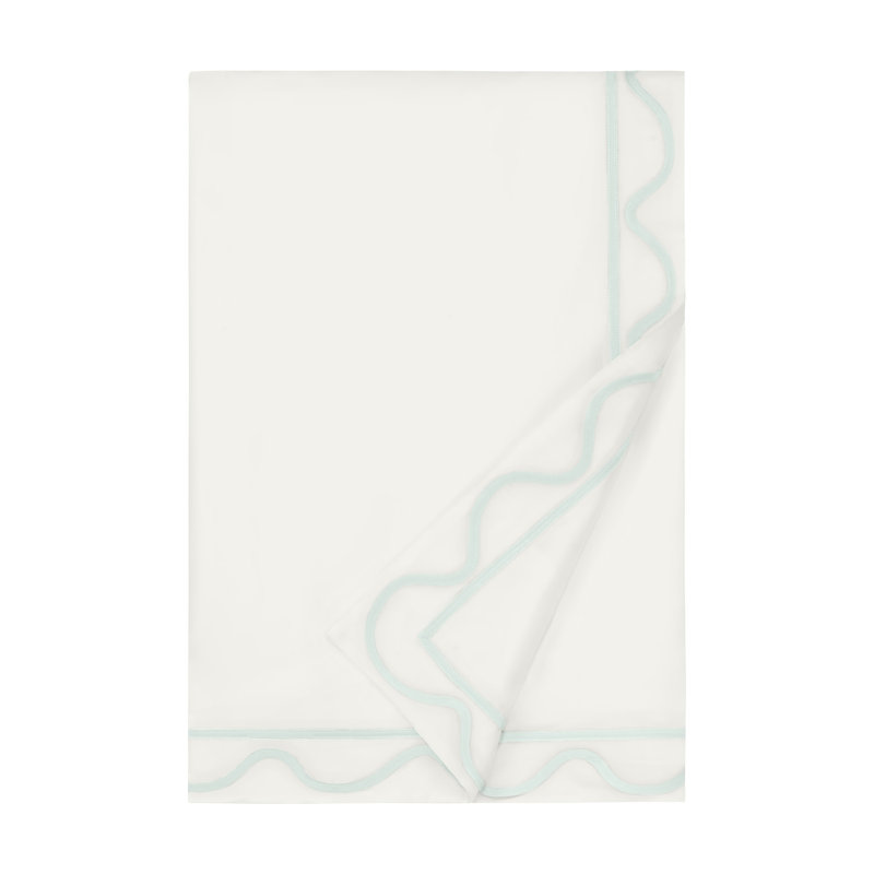 Amalfi Duvet Cover, King Duvet Cover, Ivory/Eucalipto