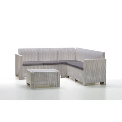 Outdoor Lounge Set Eris, Garden Set with Cushions, Rattan Effect