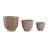 Fluted Ceramic Planter Set for Outdoor & Indoor Planter Styling - Classic Flower Pots for Home Decor in Living Room or Patio - Set of 3, 15", 12", 9"-1841331464