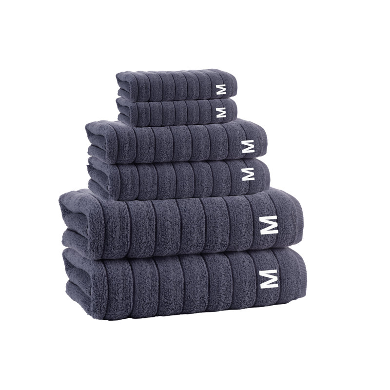  Vague 6 pcs Towel Set, Anthracite, M