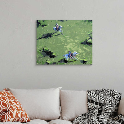 Reproduction d’art sur toile, "catagainst Horses" par David Shingler