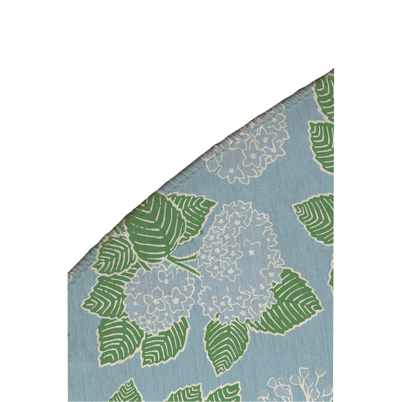 Tapis d'extérieur antidérapant Hydrangea, Rond 5 pi