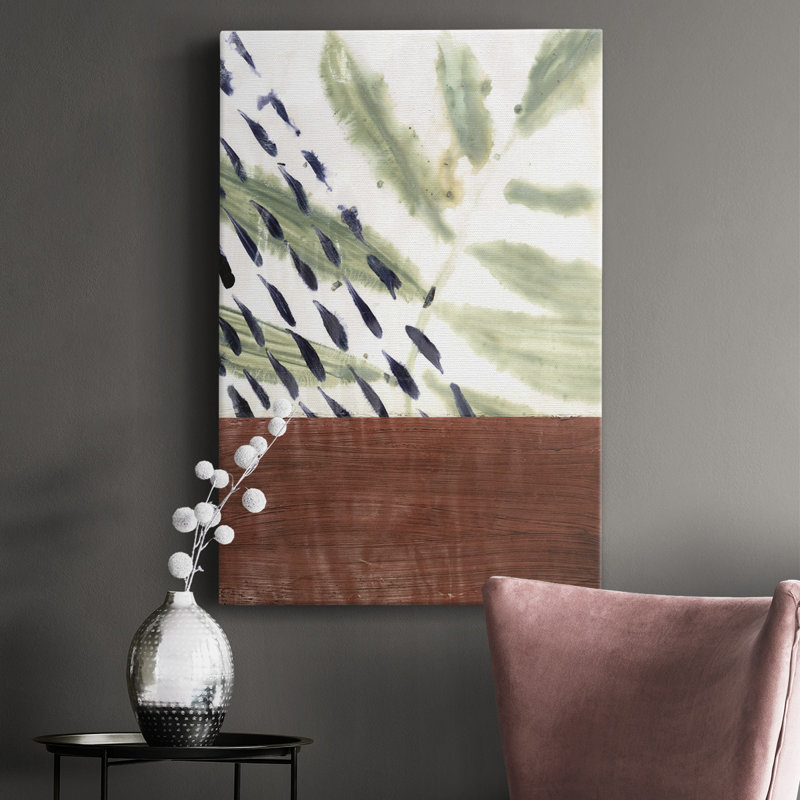 " Ceramic Leaves II " Painting Print, 40" W x 60" H x 1" D