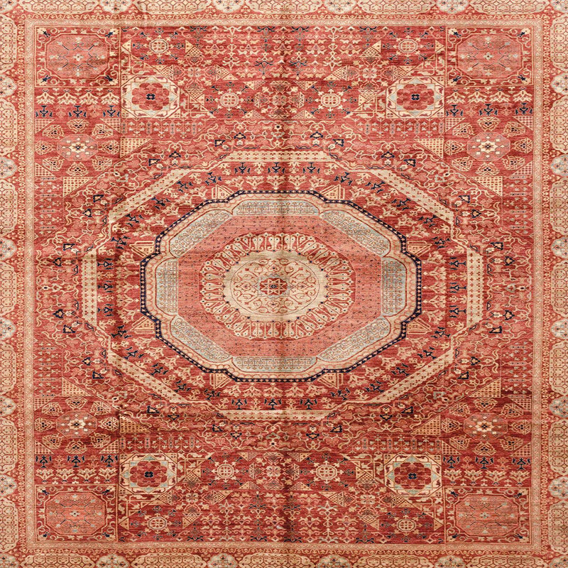 Abstract Indoor Rug, Square 6'