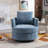 Yelina Polyester Slipcovered Swivel Barrel Chair-1755717644