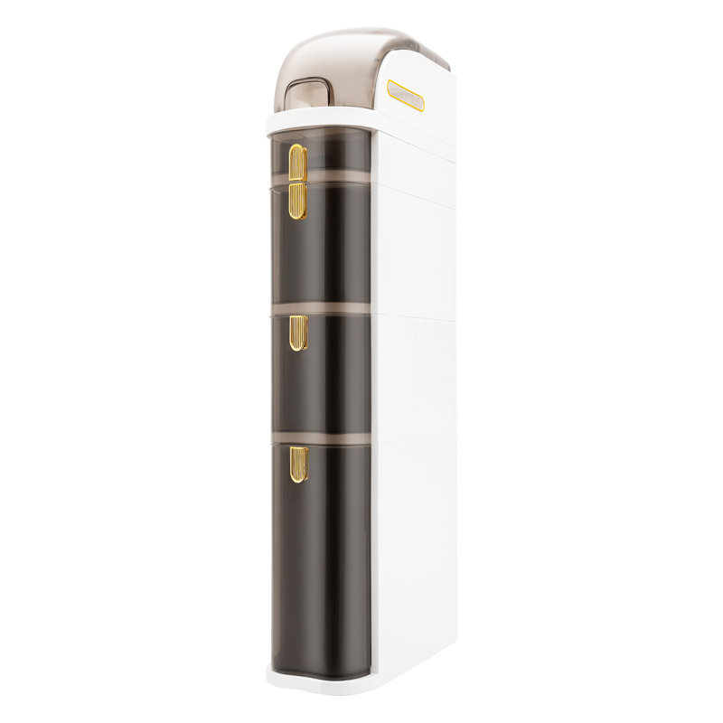 Armoire de rangement étroite en plastique avec tiroirs Marquila