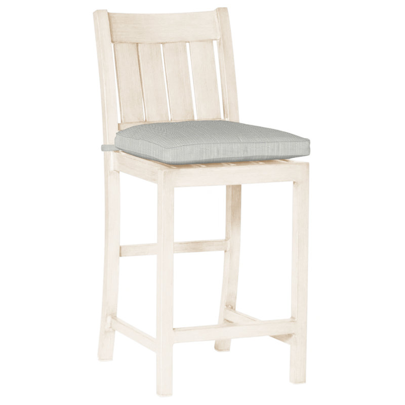 Tabouret de comptoir d'extérieur club 24 po, Pas de soudure, Argent Vérone, Gris ardoise