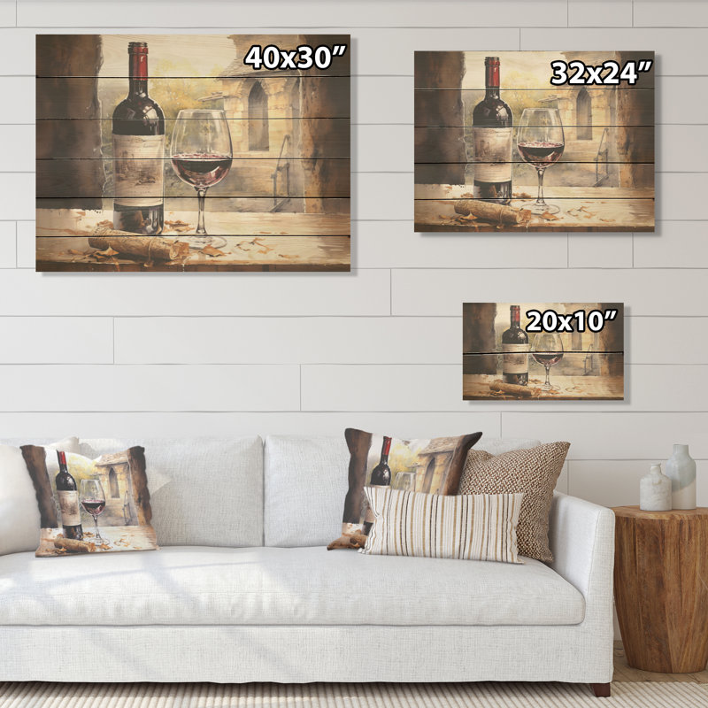 Ports Presence - Vin de bois, art mural sur bois de pin naturel, H 10 po x l 20 po