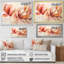 «Peach Petal Dance - Abstract Botanicals», art mural-1431999343-1444477849