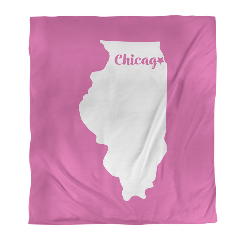 Housse de couette simple chicago Illinois, Housse de couette simple TG, Rose, Polyester brossé