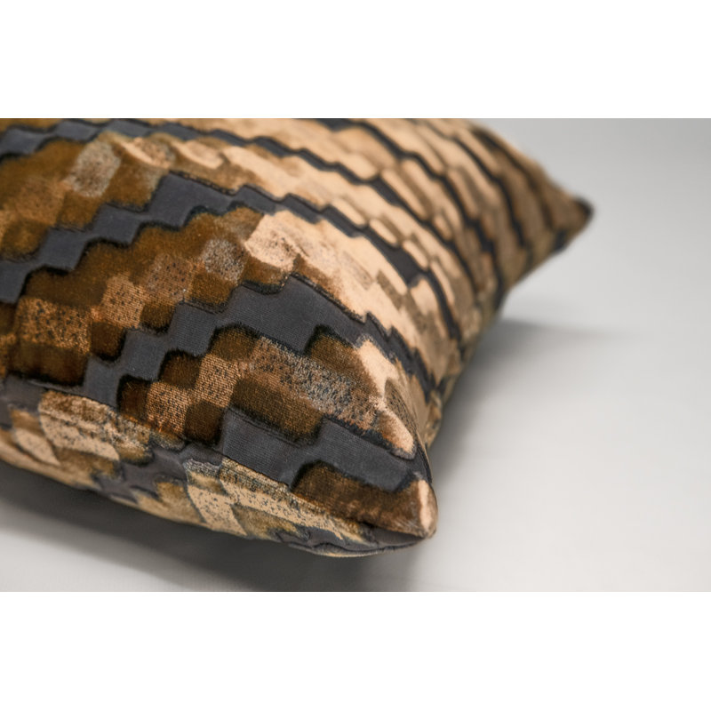 Steps Square Pillow Cover & Insert in Copper Ivy, 18"H x 18"W, Copper Ivy Geometric