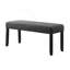 Banc de salle à manger en tissu avec garniture cloutée, gris-977152